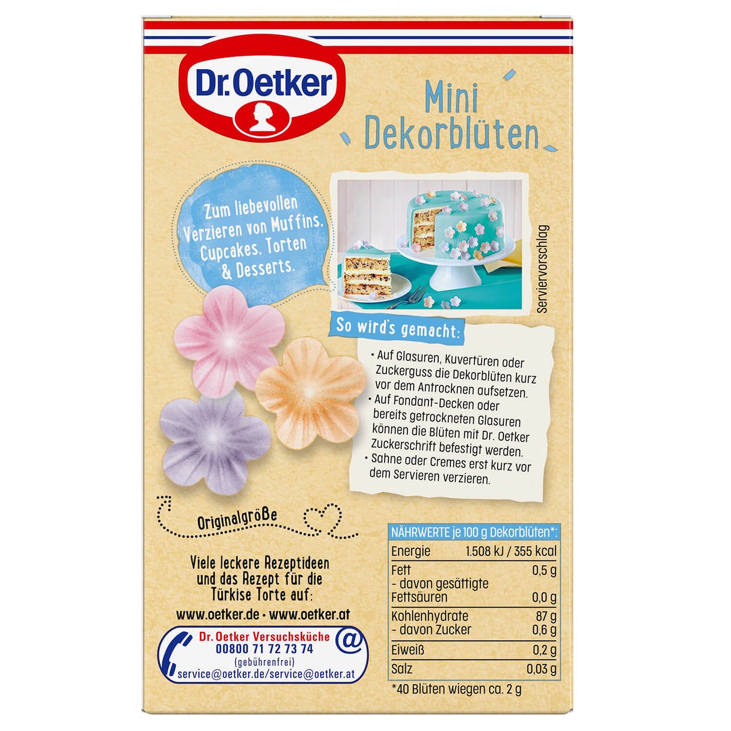 Dr. Oetker Mini Dekorblüten 40g