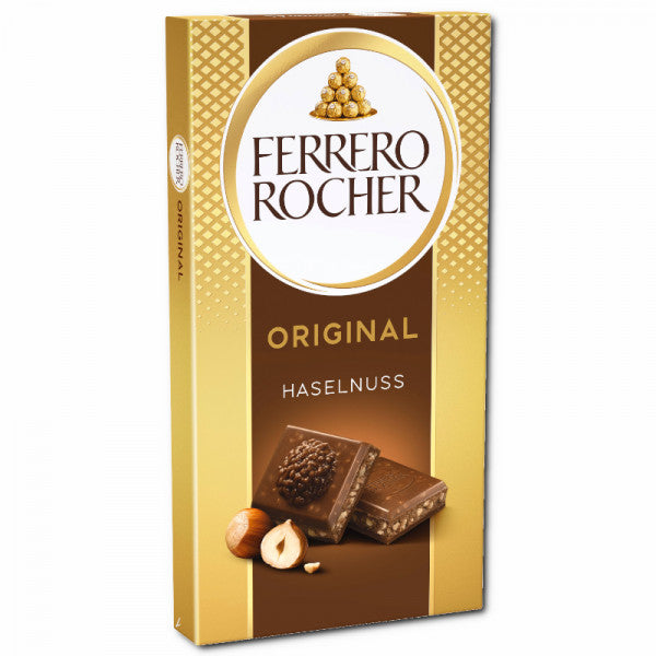 Ferrero Rocher Tafel Original Milchschokolade mit Haselnuss