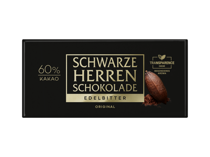 Schwarze Herren Schokolade Edelbitter 100g