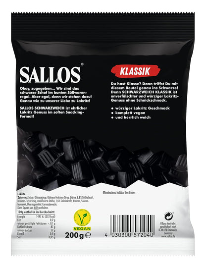Sallos Schwarzweich Klassik Lakritz 200g