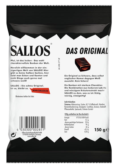 Sallos Original Lakritz Bonbons 150g Beutel