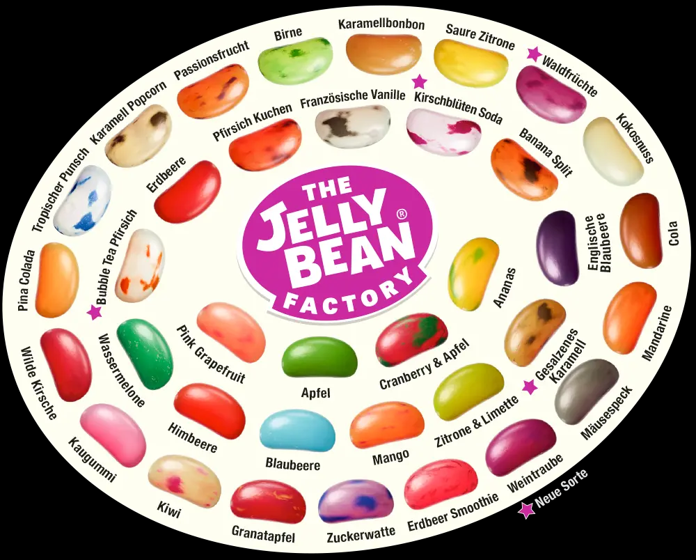 The Jelly Bean Factory 36 Huge Flavours Cup 80g