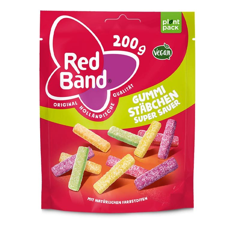 Red Band Gummi Stäbchen super sauer 200g