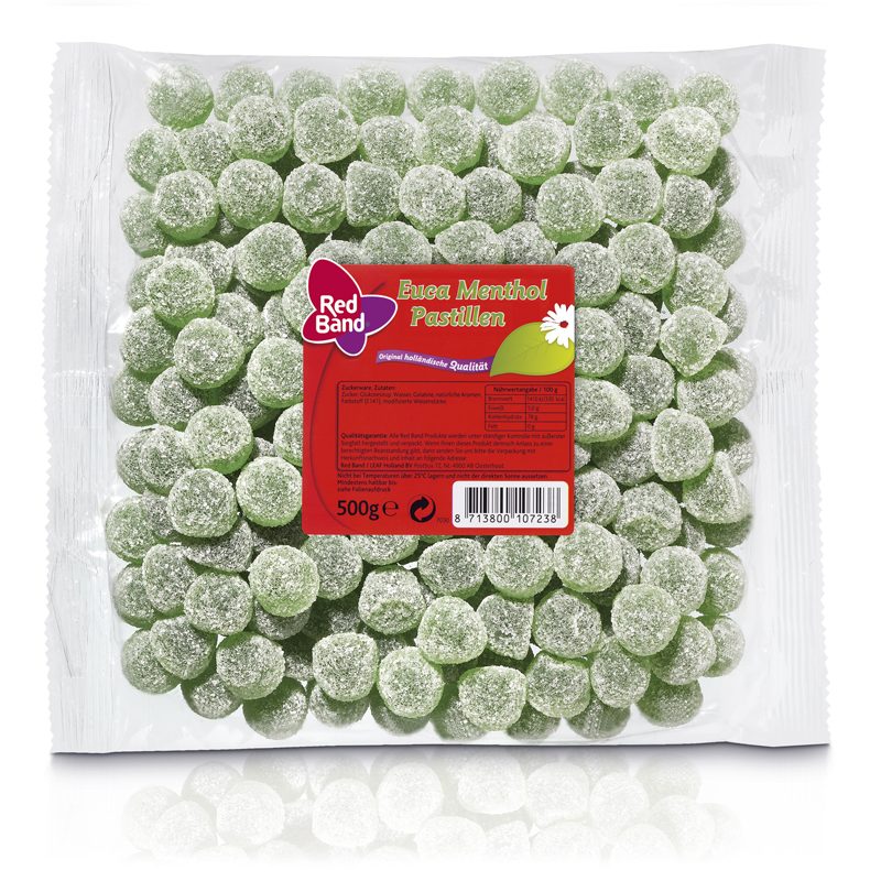 Red Band Euca Menthol Pastillen 500g