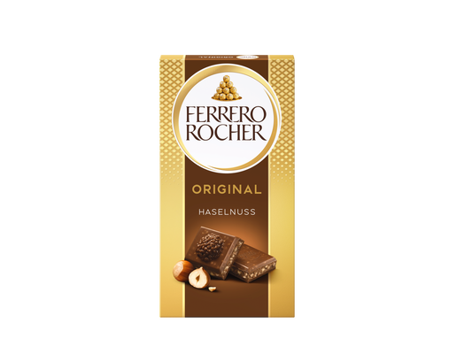 Ferrero Rocher Tafel Original Milchschokolade mit Haselnuss