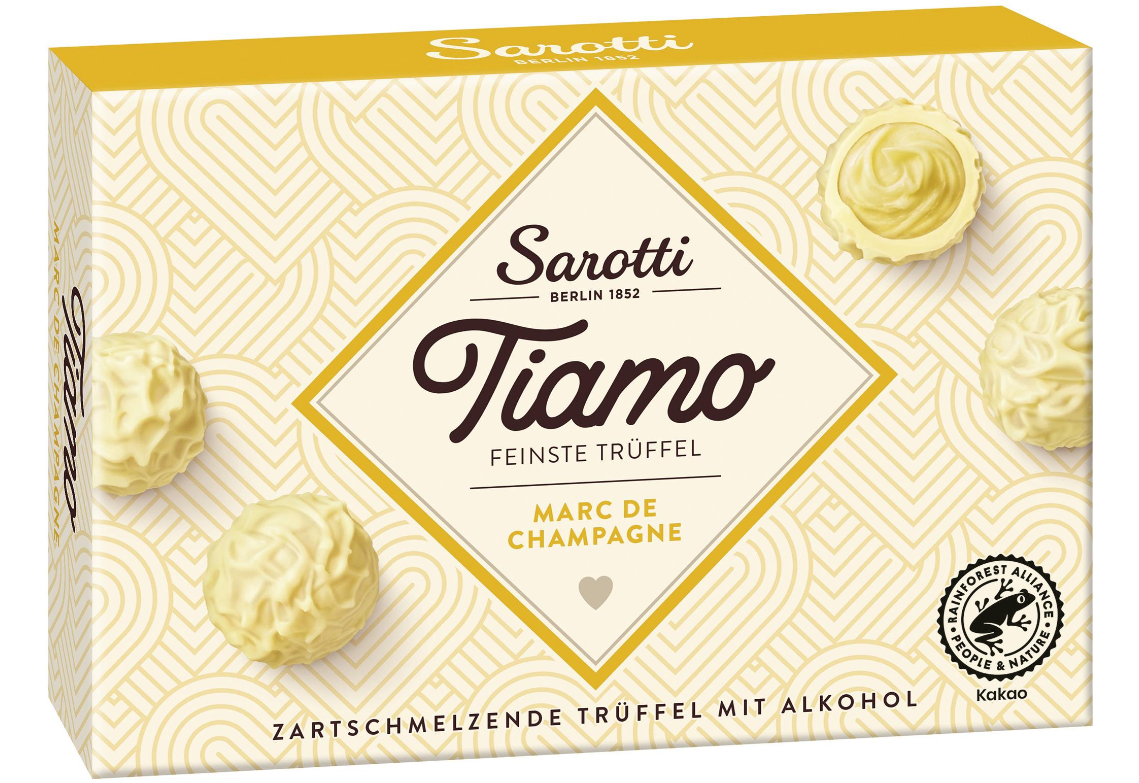 Sarotti Tiamo Feinste Trüffel Marc De Champagne 125g