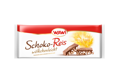Wawi  Schoko-Reis Edelvollmilch Riegel 40g